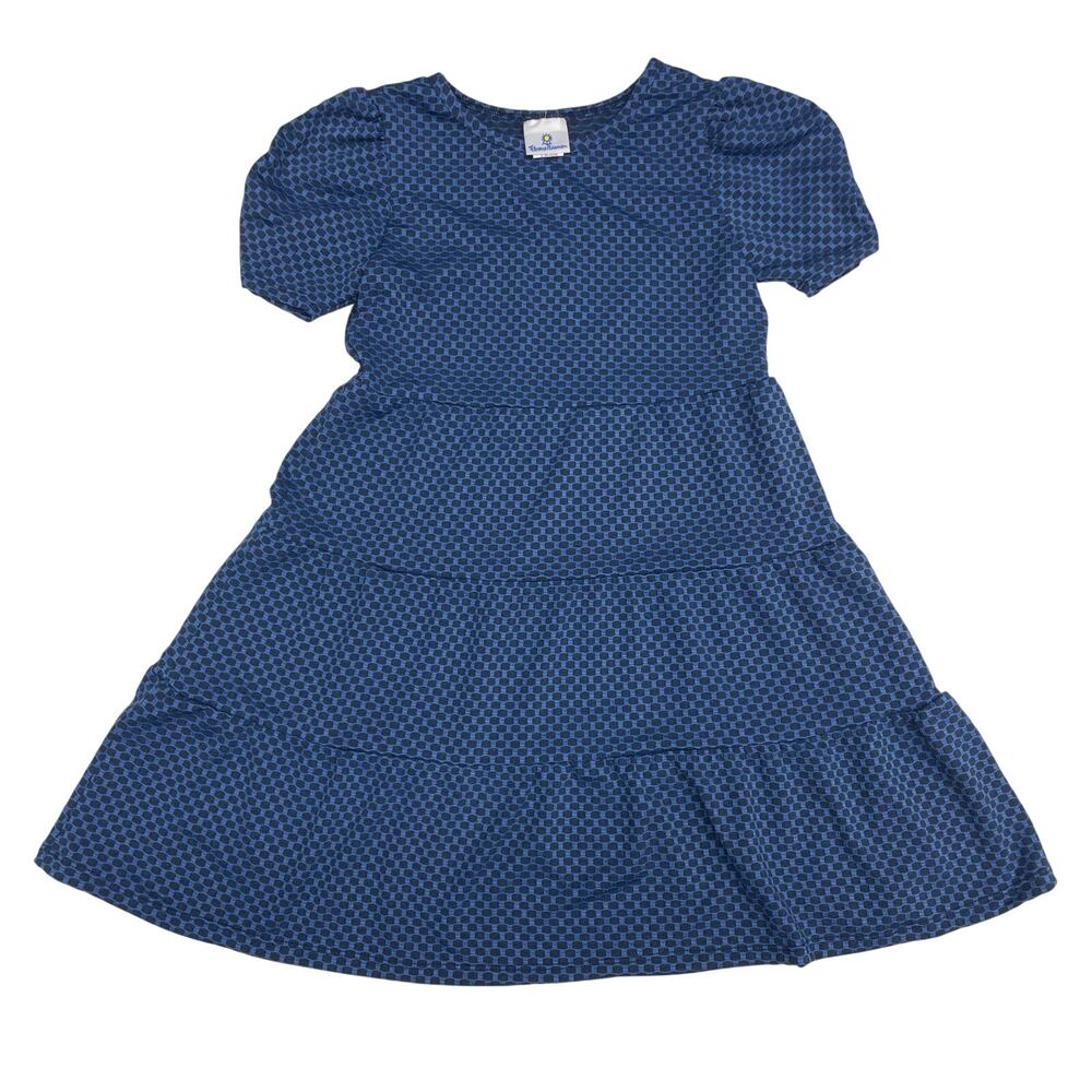 NWT Florence Eiseman Size 7 Jacquard Knit Dress in Blue